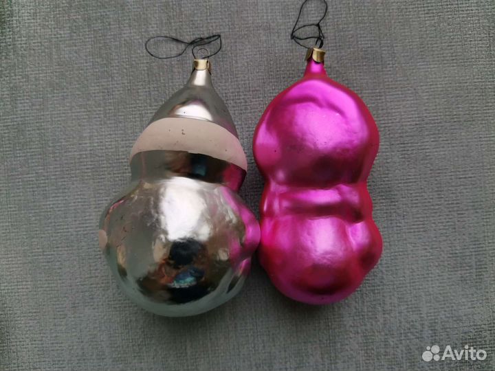 Советские стеклянные ёлочные игрушки СССР