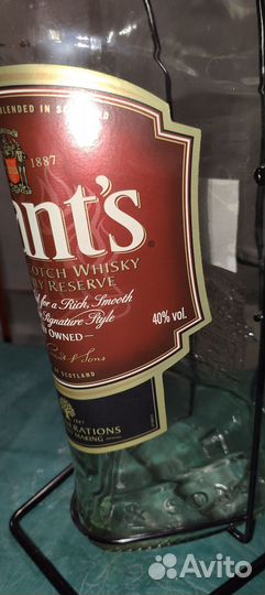 Бутылка-качели из под виски Grant's