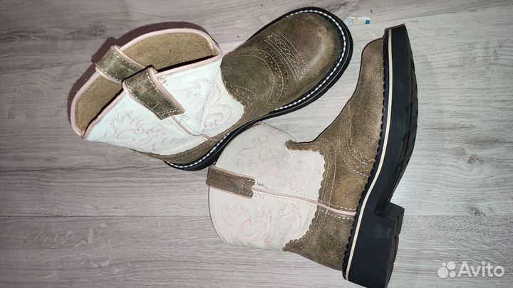 Казаки сапоги Ariat Fatbaby Pink Brown детские