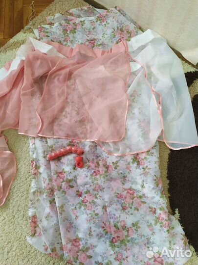 Нежная расцветка тюль с ламбрекеном