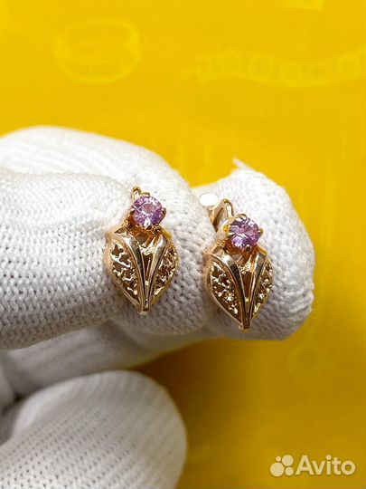 Золотые серьги 585 пробы