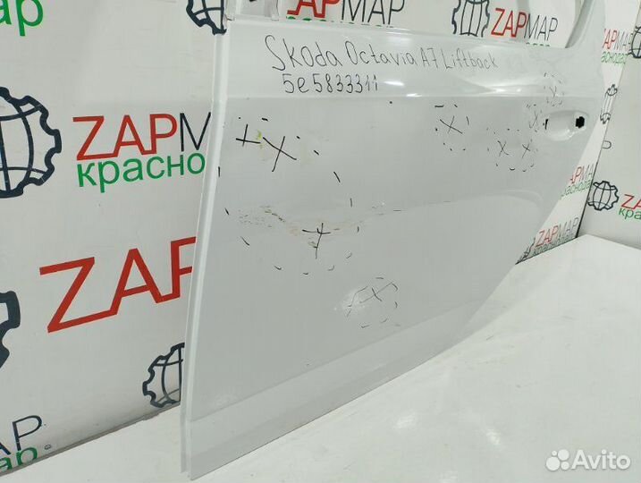 Дверь задняя левая Skoda Octavia A7 5E3 до