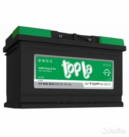 Тopla AGM 80ah 800a en