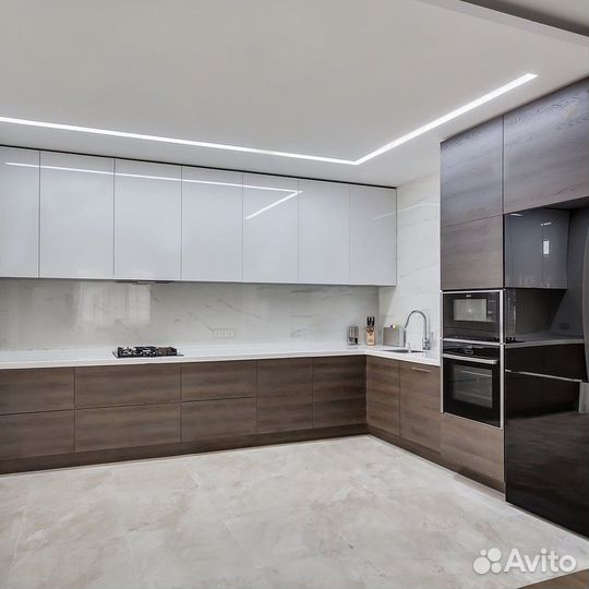 Кухня без ручек (цена за весь гарнитур) ксп:43562