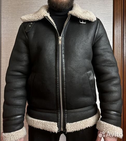 Мужская дублёнка Zara на осень-зиму 48 (M)