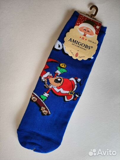 Носки новогодние (5 пар) новые