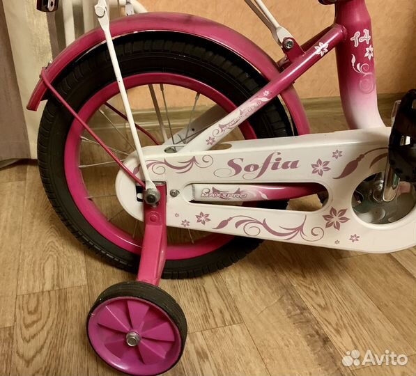 Велосипед детский 4 колесный для девочки