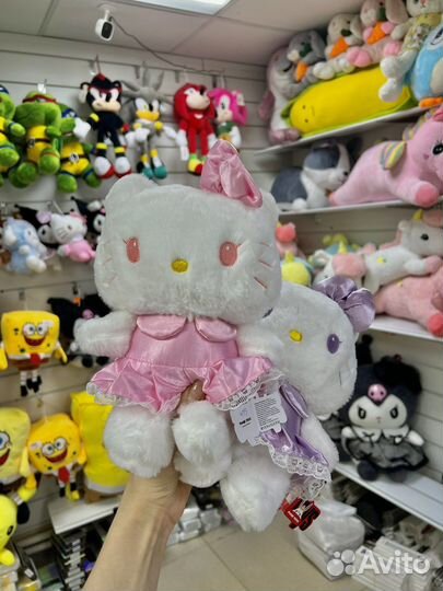 Мягкая игрушка стич, кот батон, хелло китти, акула