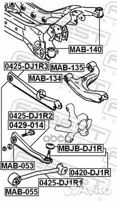 Рычаг mitsubishi galant 06-12 зад.подв. 0425-DJ