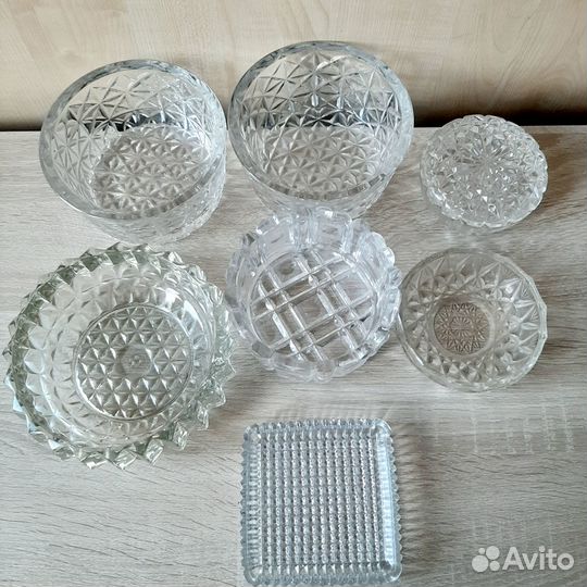Хрусталь вазочка салатник пепельница икорница