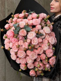 Букет цветов кустовые пион. розы, доставка