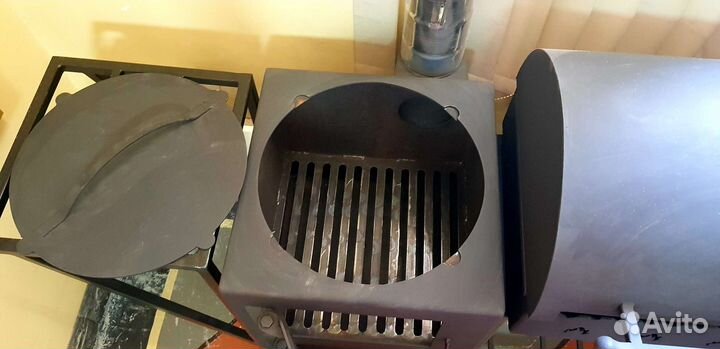 Мангал с печью под казан