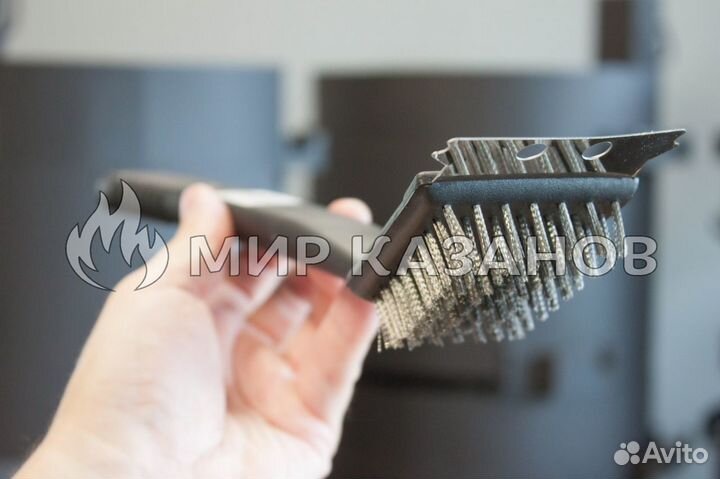Щетка для гриля мангала решетки со скребком