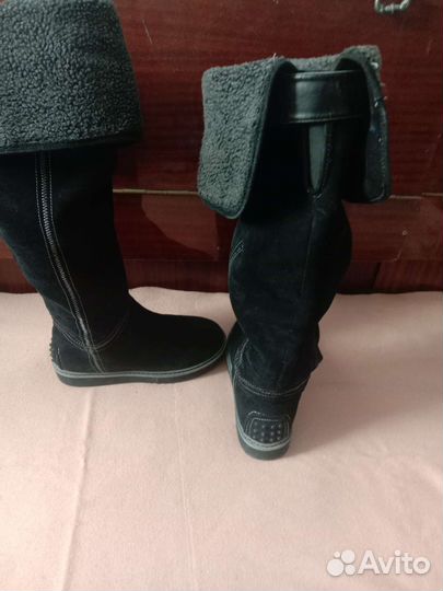 Зимние сапоги ботфорты