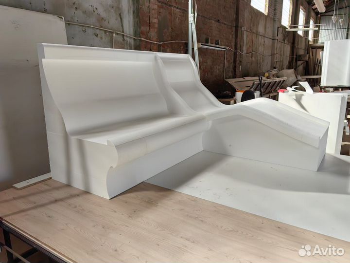 Лежаки в хамам. Сидушки для хамама. Мебель из ппс