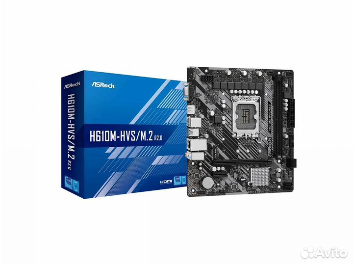 Новая ASRock H610m-HVS/M.2 Lga1700 гарантия 3 года