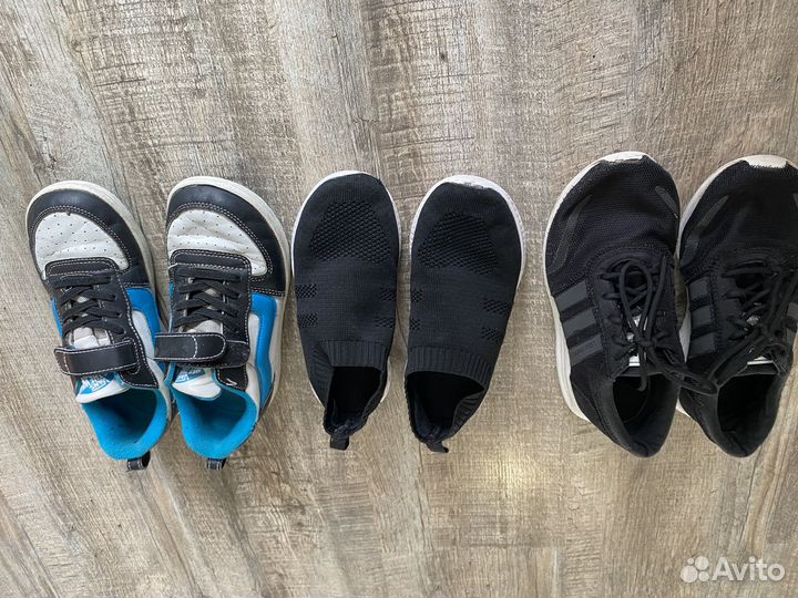 Кожанные ботинки vans+кроссовки adidas+JSD 32-33