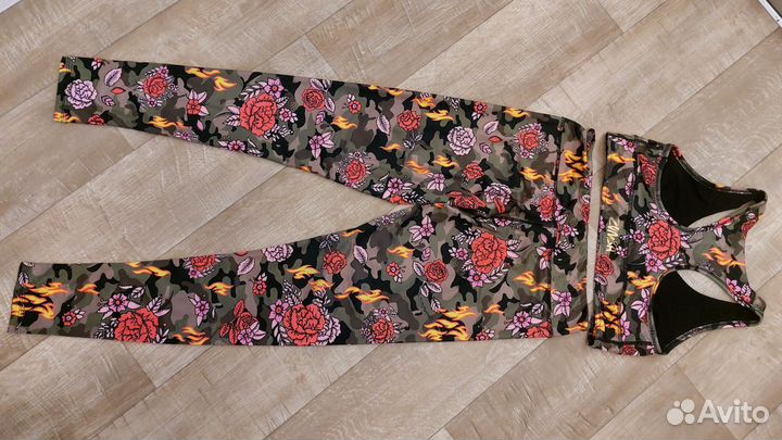 Лосины леггинсы zumba с топом размер M