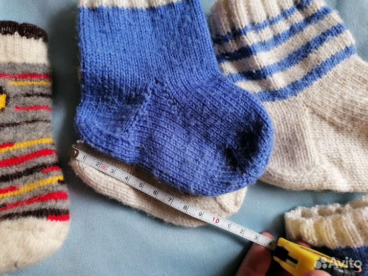 Носки пинетки теплые связанные до 1 года