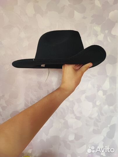 Шляпа фетровая черная