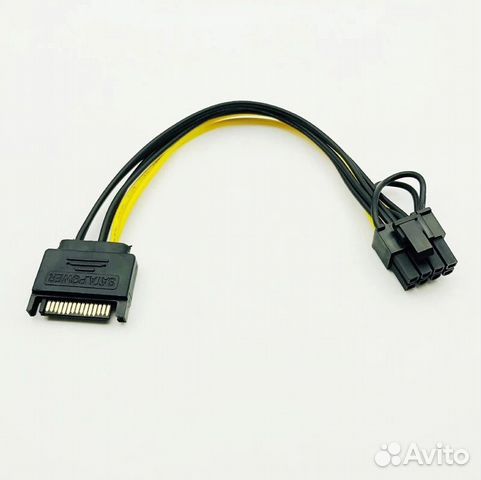 Переходник GPU, SATA - 6+2 pin
