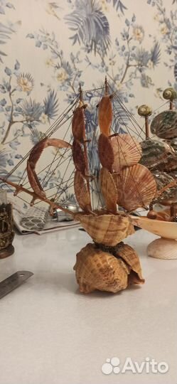 Кораблик из ракушек