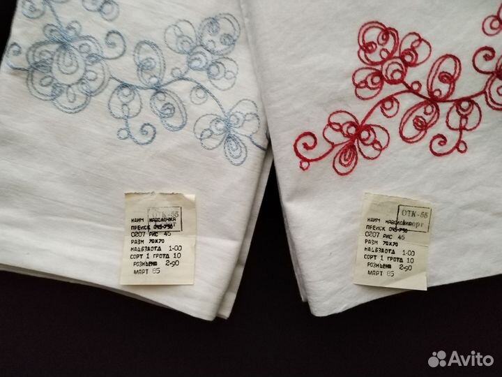 Наволочки с вышивкой СССР, ретро, винтаж