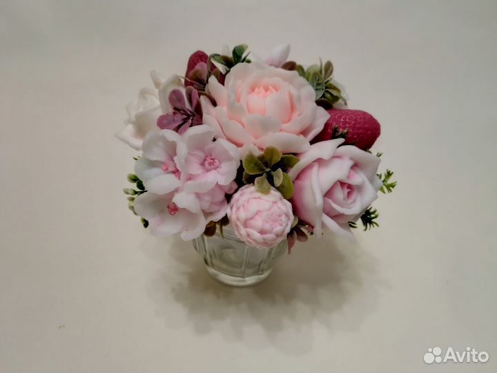 Мыльные букеты ручной работы