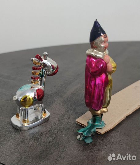 Ёлочная игрушка СССР клоун