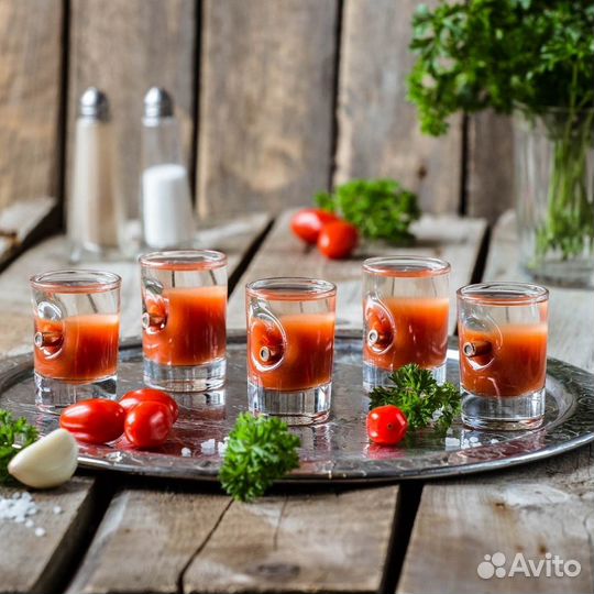 Рюмки с пулей shot 6шт х 40мл (подарочная коробка)