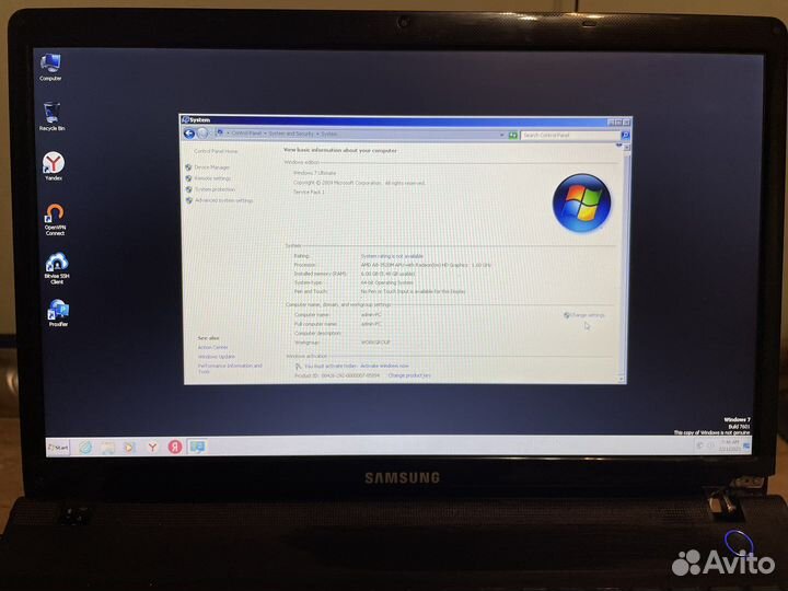 Ноутбук samsung бу
