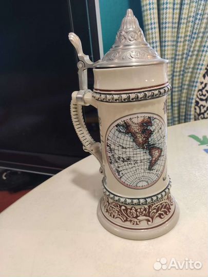 Пивная кружка с крышкой