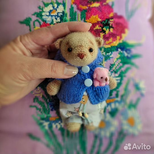 Вязаные игрушки медведь