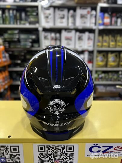 Шлем MT synchrony DUO sport gloss black blue white