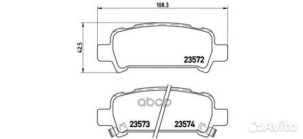 Колодки тормозные дисковые зад P78011 Brembo