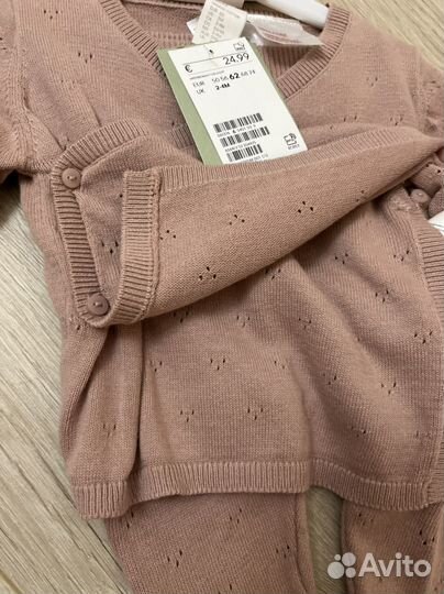 Костюм вязаный h&m 62р новый