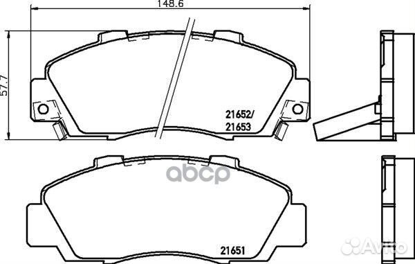 NP8003 колодки дисковые передние Honda CR-V 2