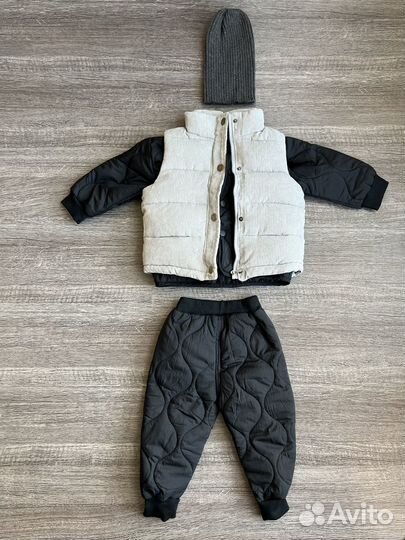 Комплект демисезонный мальчику, стеганый костюм 98