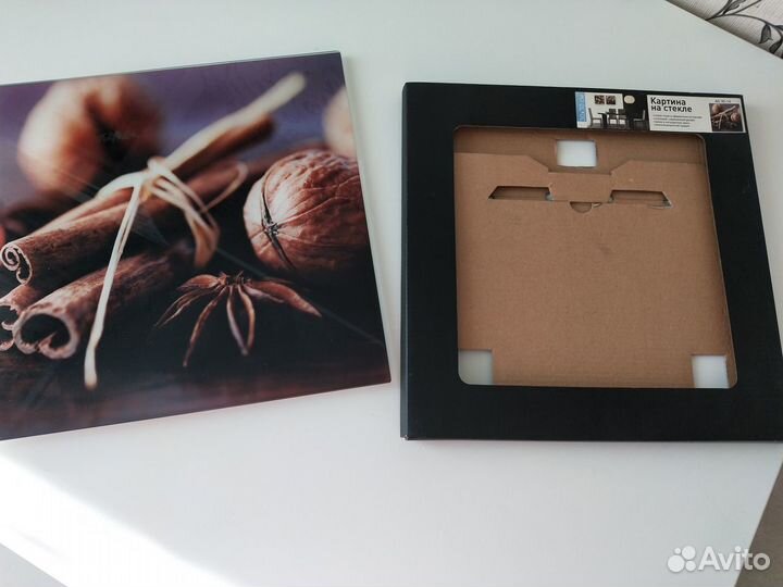 Новая картина на стекле 30x30 см