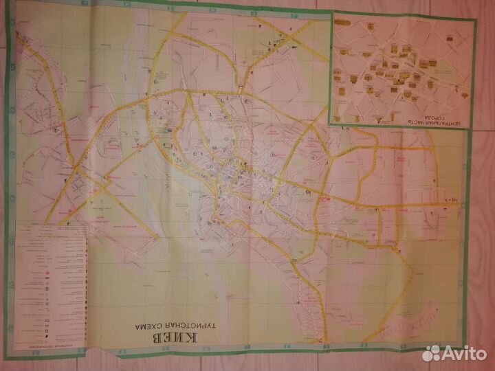 Карта города Киев. Гостевая 1974г