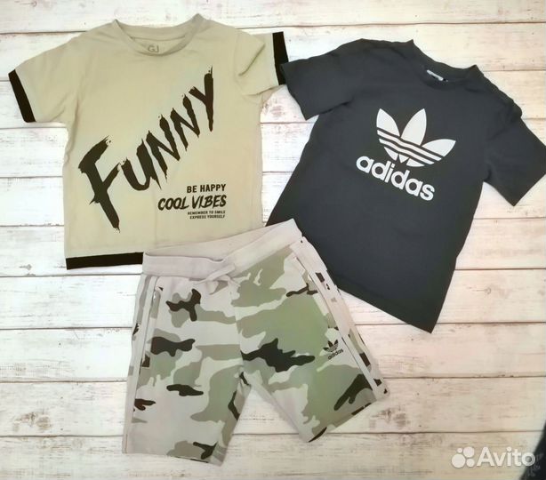 Фирменные вещи Adidas пакетом для мальчика 116