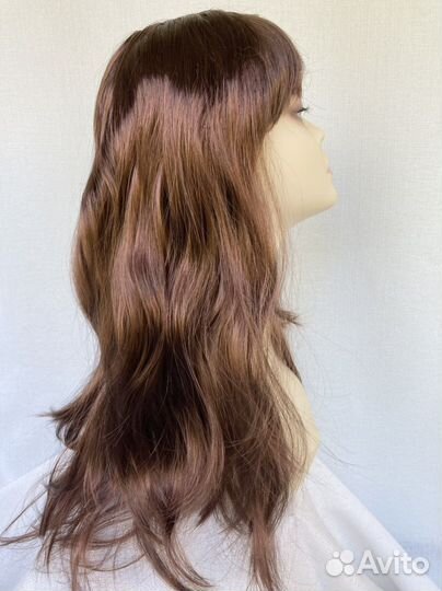 Парик каштан с чёлкой