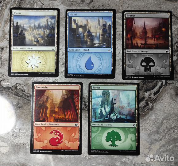 Базовые земели MTG Ravnica Guild набор