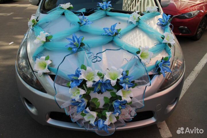 Свадебное украшение на машину в прокат