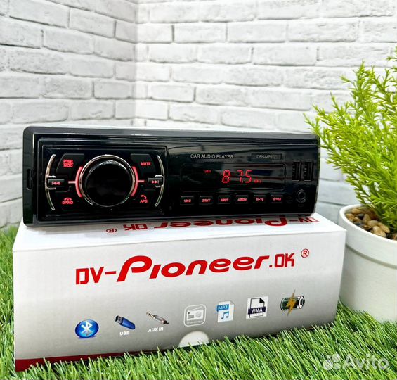 Магнитола 1 din с bluetooth pioneer арт907