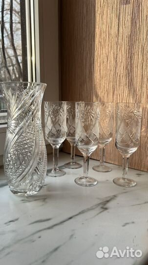 Фужеры хрустальные СССР