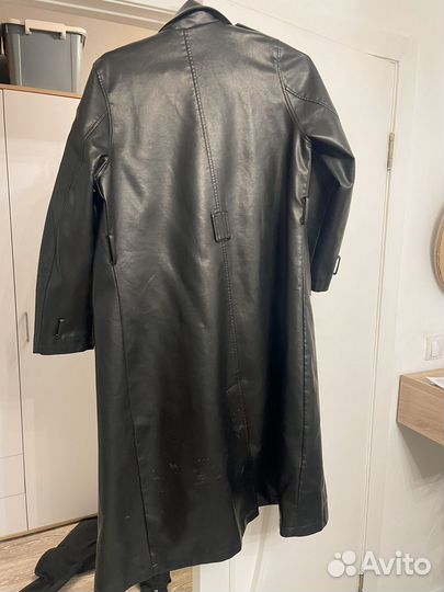 Плащ экокожа