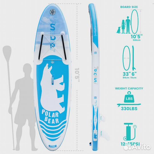 Cап доски сапборд доска sup board blue