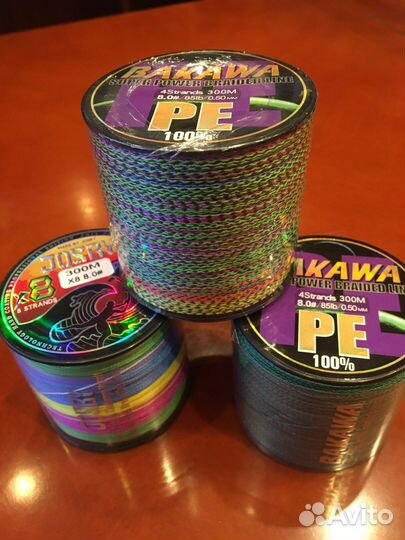 Леска рыболовная (плетенка, шнур)