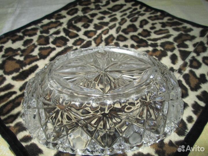 Ваза СССР хрустальная Салатница